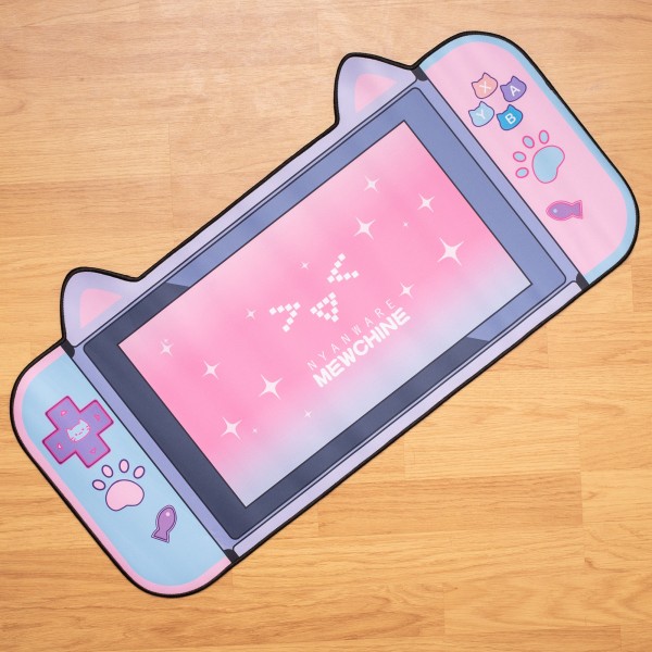 Geekshare Cat Ears Giant Desk Mat and Wrist Rest Set