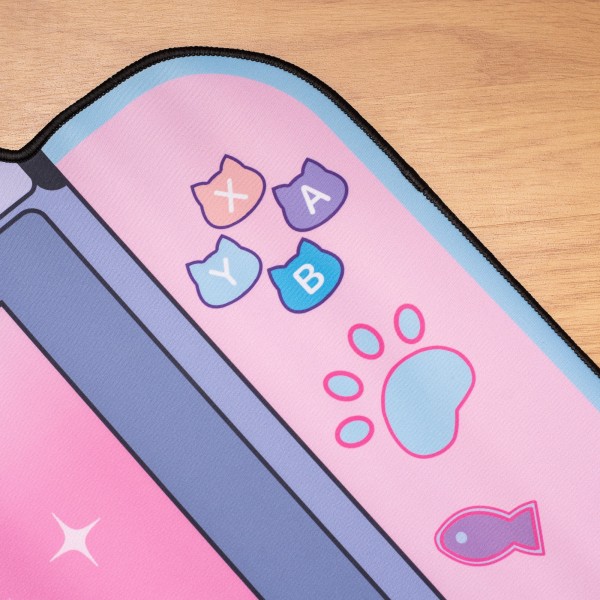 Geekshare Cat Ears Giant Desk Mat and Wrist Rest Set