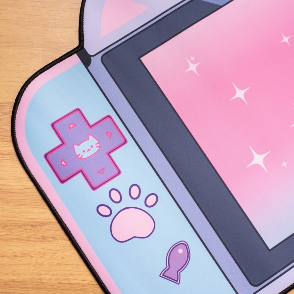 Geekshare Cat Ears Giant Desk Mat and Wrist Rest Set